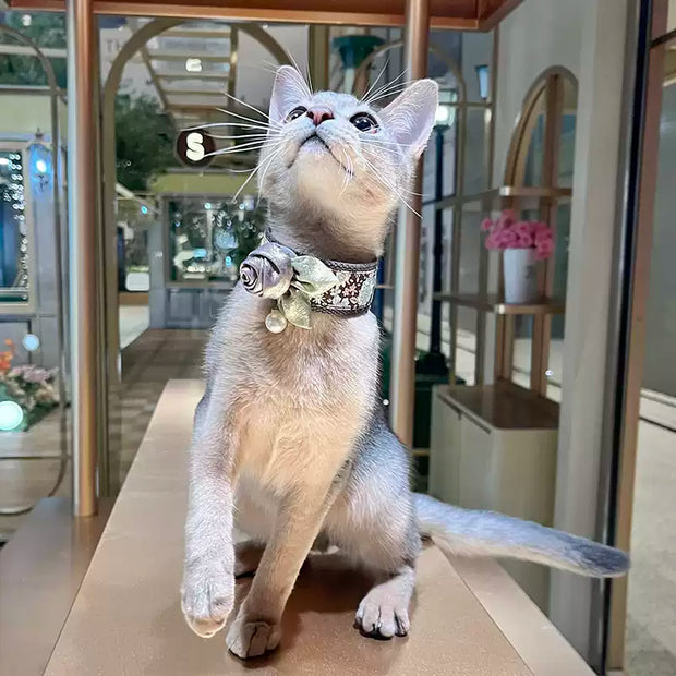 Vintage Floral Pet Necklaces